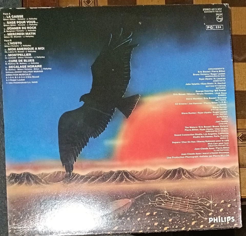 Johnny Hallyday  Quelque part un aigle ... 30R2 Vinyle LP 33 Tours 1982  6313307 - Photo 2/4