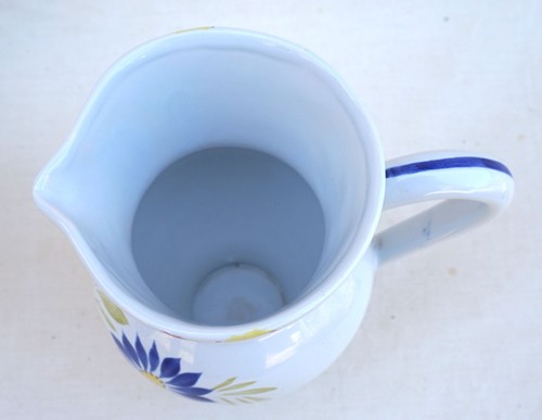 HB Quimper Flowered Pitcher Hand Painted Faience 1980 - Picture 5 of 7