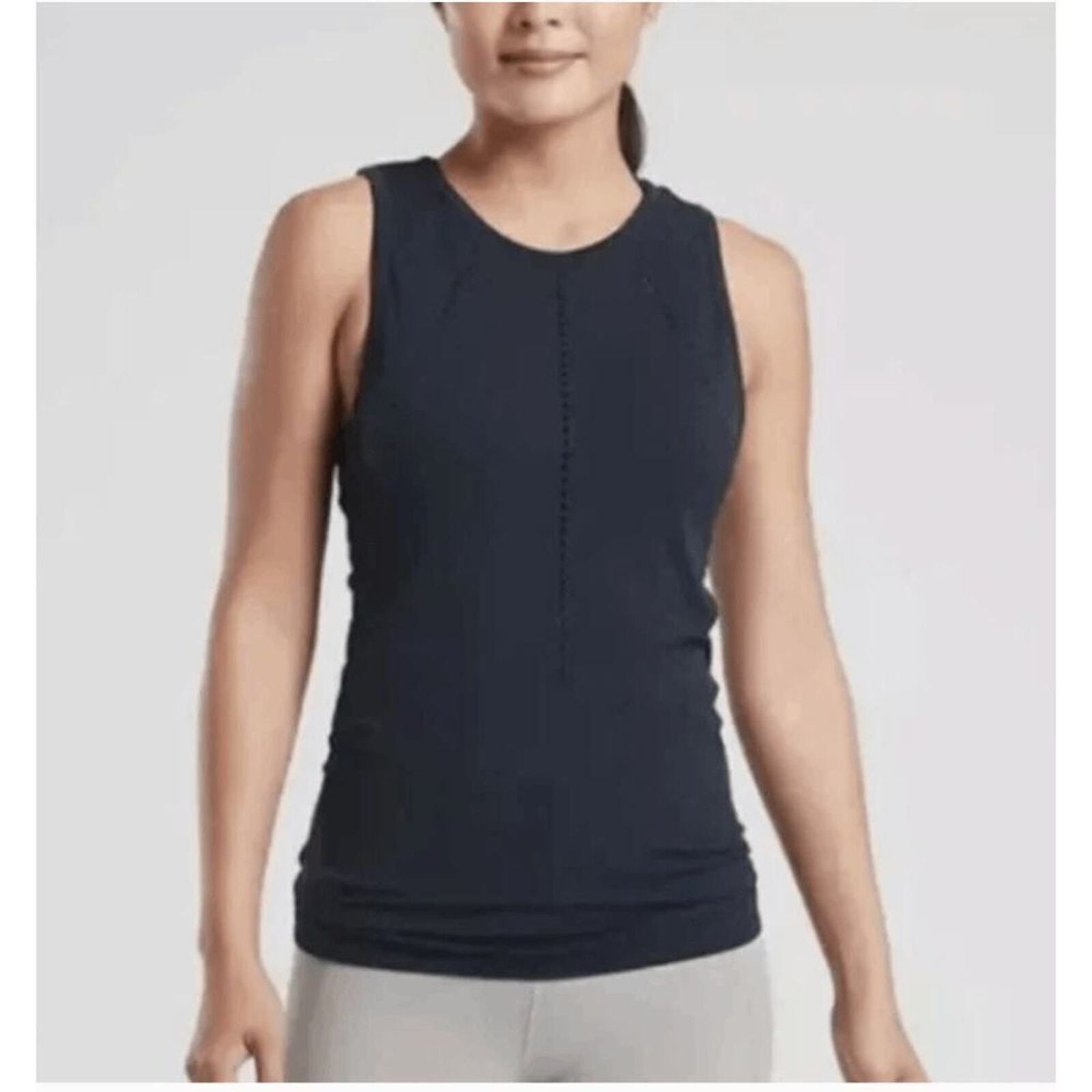 Athleta Foothill Tank Black Split Back Scoop Neck… - image 3