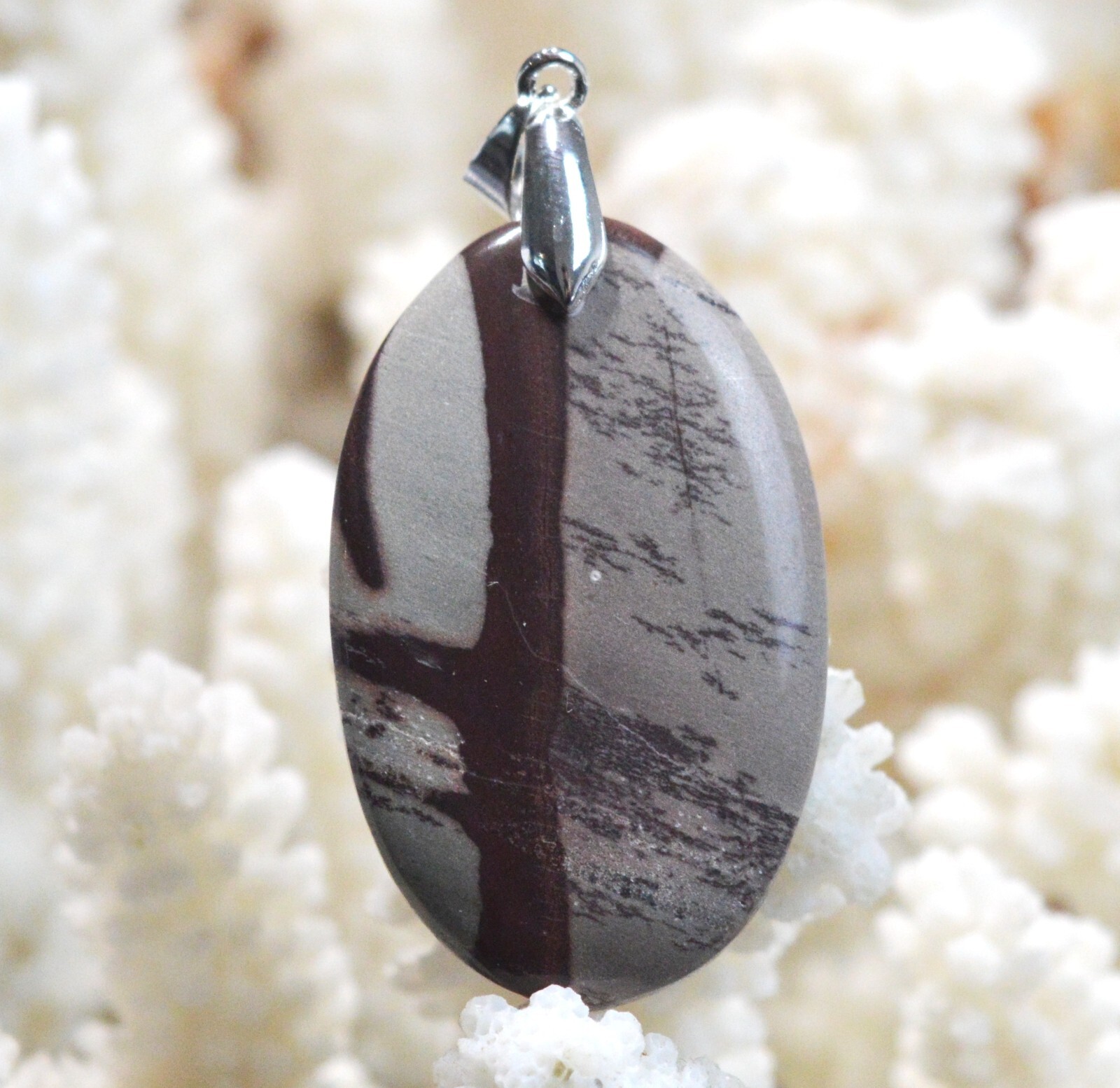 Pendentif jaspe noreena d'Australie de 48 carats en cabochon pierre naturelle unique