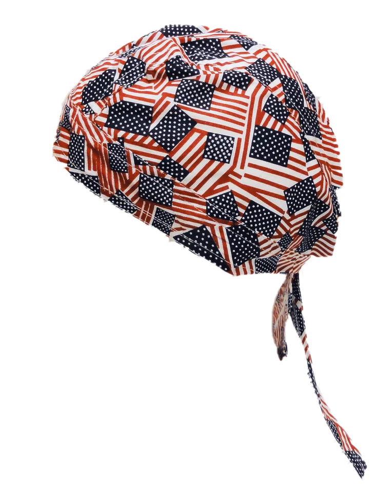 6pc Skull Caps Sweat Do Rag Head Wrap Dew Bandana 100% Cotton Motorcycle Biker - Image 4 of 4