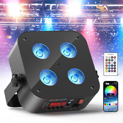 108W Uplight Akku LED Strahler Par Spot mit Wireless DMX RGBWA+UV Bühnenlicht Dj