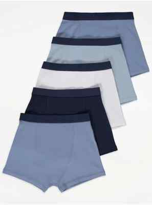 Hipster Shorts Boxershorts 5er Pack blau marine weiß Alter 2-16 Jahre Jungen