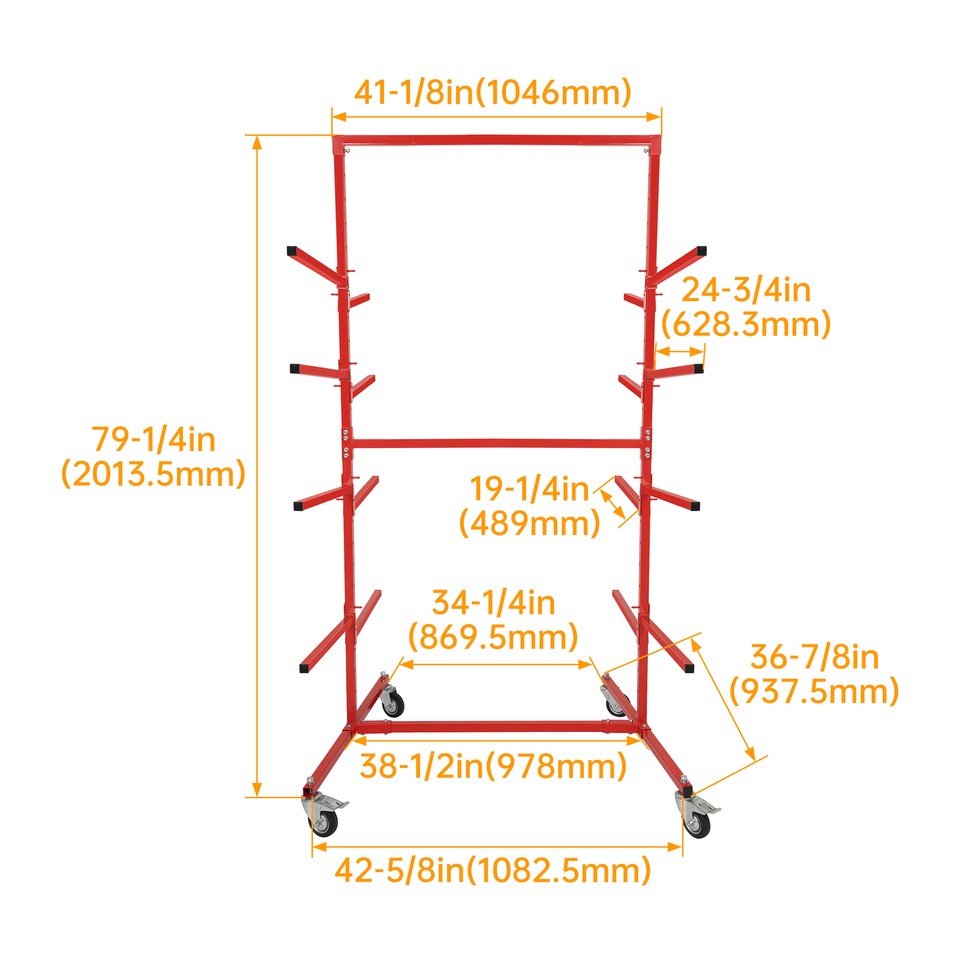 Auto Body Bumper Stand Double-Sided Holder Mobile Storage Rack Parts ...