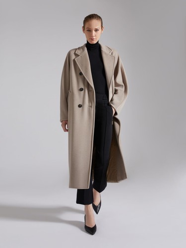Max Mara Icon 101801 Madame Coat- Beige 
