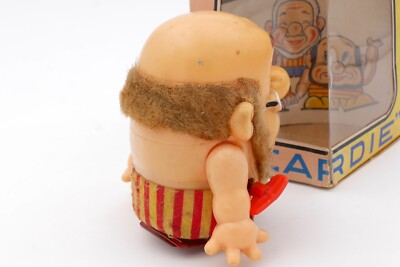 Jouet Mécanique Ancien ALPS JAPON - BEARDIE Qui Marche, Avec Sa Boîte, Vintage
