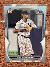 Marcos Cabrera - 2023 1st Bowman - BP-46 Prospect - #177 /499 - Yankees