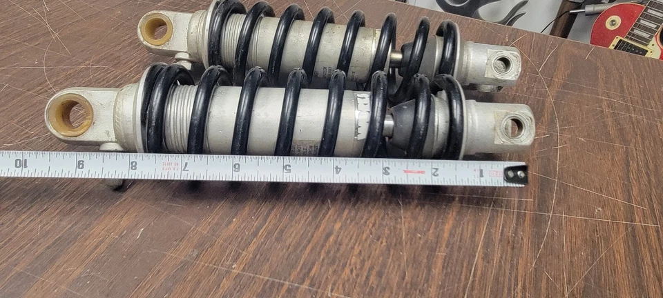 Amortecedores traseiros vintage FUNCIONA BILLET HARLEY Honda Race CB - Imagem 3 de 4