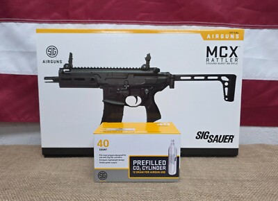 Sig MCX Rattler BB CO2 Rifle .177 Semi-Auto/3 Round Burst   BUNDLE w/ x40 CO2!