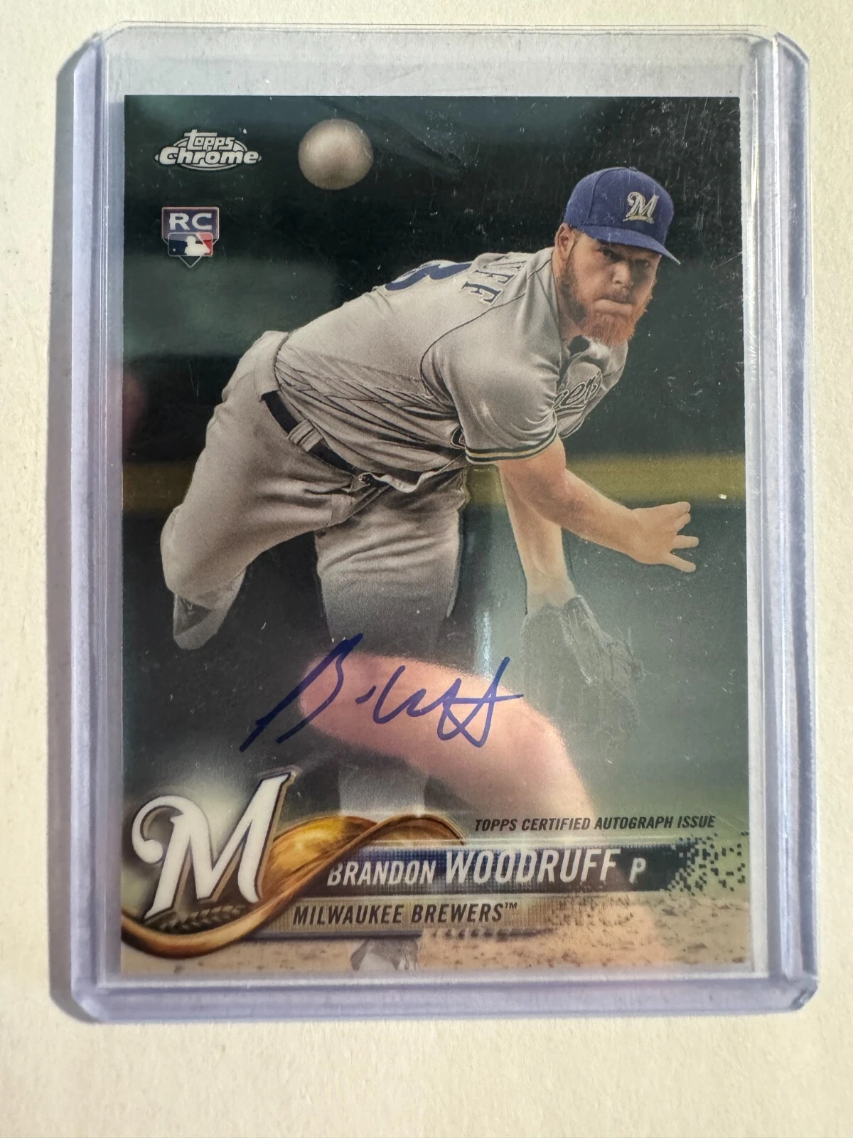 K218,335 - 2018 Topps Chrome Rookie Autographs #RABW Brandon Woodruff Auto