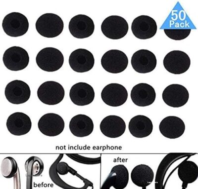 50Pcs Soft Foam Earbud Headphone Ear Pads Replacement Sponge Covers