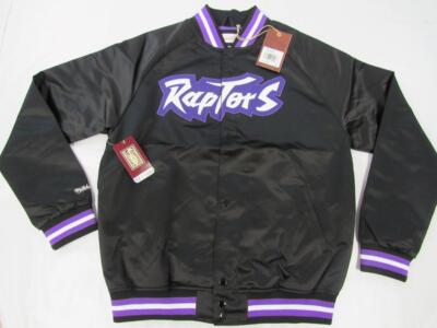 New Toronto Raptors Mens Size M Mitchell & Ness Light Satin Snap