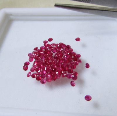 2.20Ct Natural Red Ruby Round Cut 2mm 50Pcs Lot Loose Gemstone Certified B20