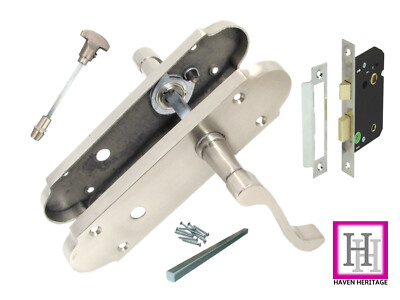Badezimmer Türgriffe Stilvoll SATIN Modern Rolltürgriffe Epsom Sets