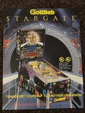Stargate - Gottlieb Pinball ORIGINAL Promo Advertising Flyer