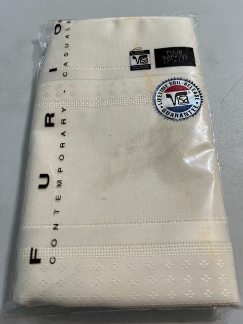 Furio Contemporary casual Visa fabric cloth 4 napkins bone off white