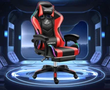 RGB Gaming Chair LED AND MASSAGE Ergonomic  Blue, Red, Pink and Green