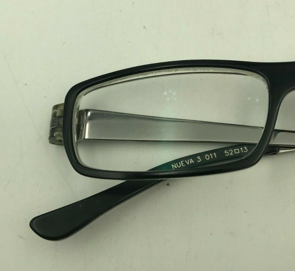 Face A Face Paris Nueva 3 011 Black Silver Rectangle Sunglasses FRAMES ONLY View 6