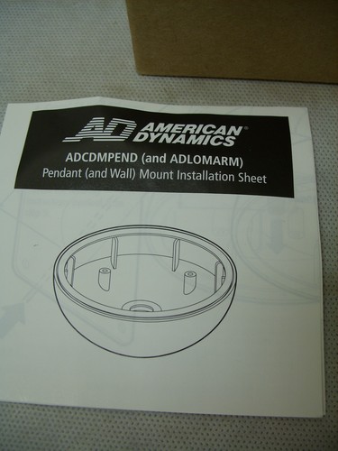 American Dynamics ADCDMPEND Surveillance Camera Pendant Mount WHITE 3/4 Discover - Picture 2 of 7