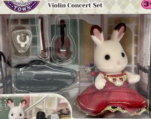 Sylvanian Families Calico Critters Town Violin Concert Set Bell Hopscotch Rabbit - Picture 3 of 9