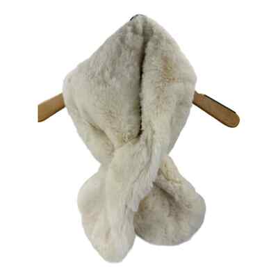 INC International Concepts Women's Pull Through Scarf, Ivory, Faux Fur New