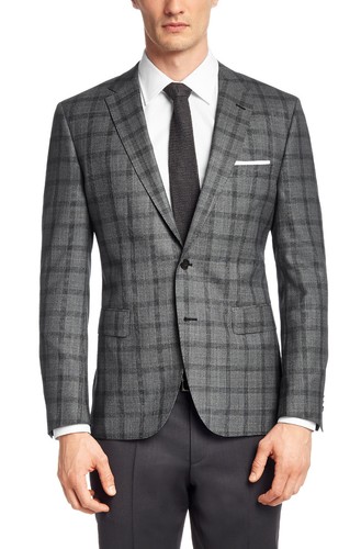 NWT Hugo Boss Black Label By Hugo Boss virgin wool Plaid Blazer Sport Coat - Picture 8 of 12