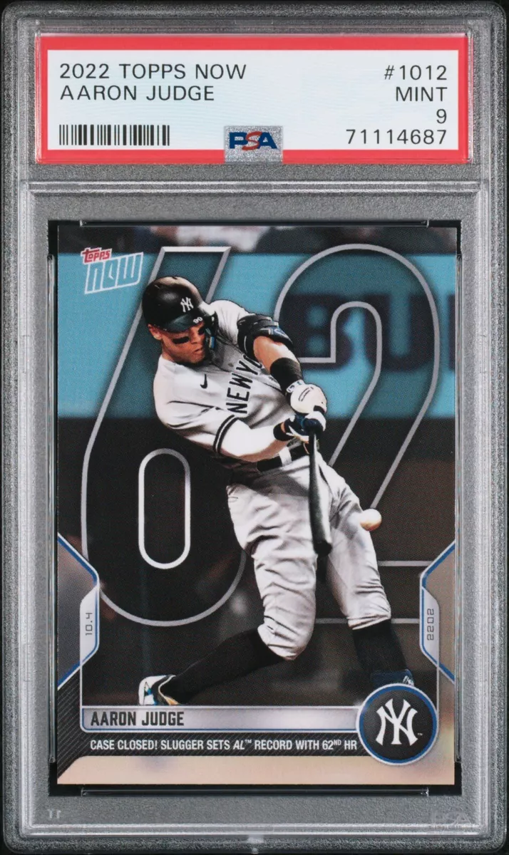 2022 Topps Now #1012 Aaron Judge New York Yankees PSA 9 MINT
