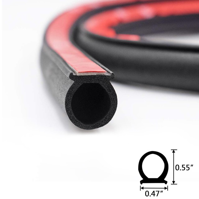 157"/4M Big DShape Car Door Seal Trim Moulding Strip Rubber Tape