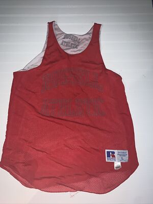 Vintage 90's Russell Athletic Spell Out Intera Fabric Men's L Basketball Jersey