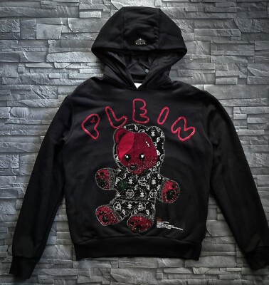 PHILIPP PLEIN HOODIE / SWEATSHIRT STONES TEDDY BEAR / XL / NEW /