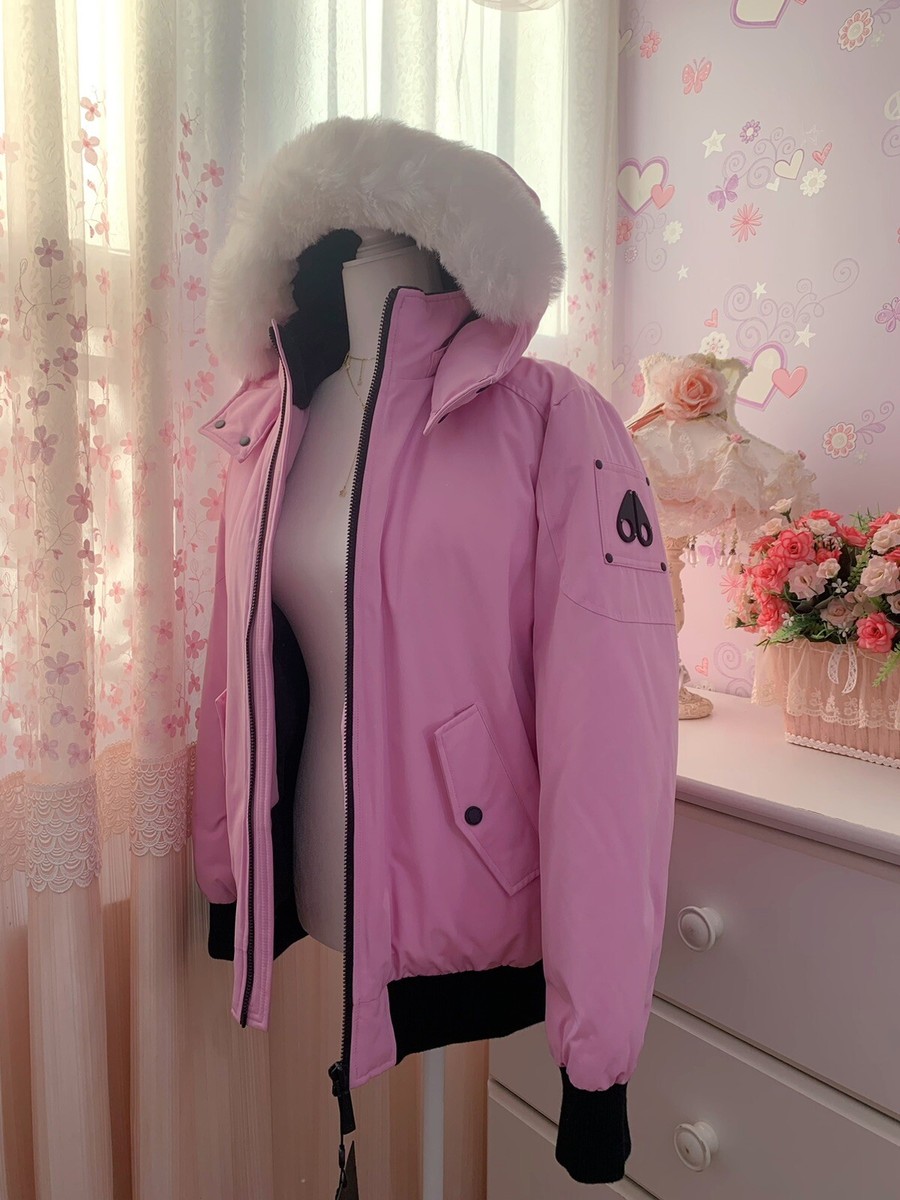 NWT Moose Knucklers Big Girl's Pink Unisex Bomber Jacket