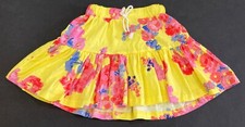 Girl's Joules Yellow Floral Knit Skirt Size 6 EUC