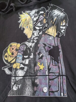 Naruto Sasuke Anime Hoodie Sz Small Streetwear Hypebeast | eBay