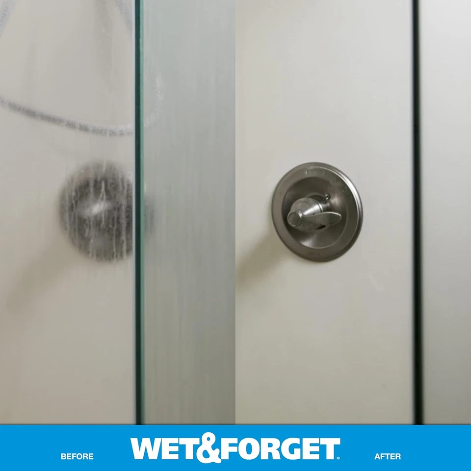 Limpiador de ducha Wet & Forget spray multi-superficie aplicación semanal requiere No S Foto 3 de 4