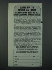 1986 Foley-Belsaw Institute of Upholstery Ad - Earn up to $20.00 an hour