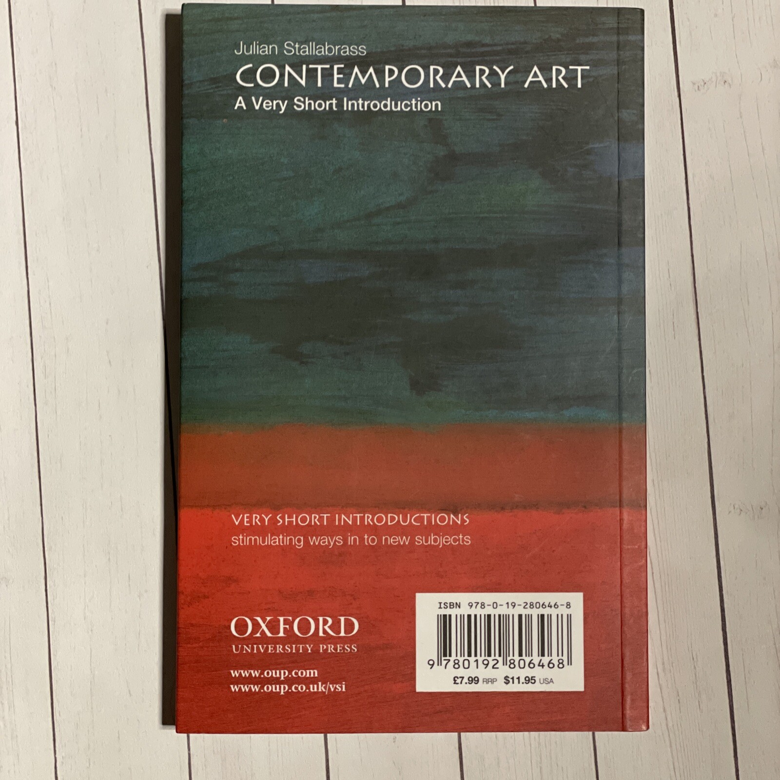 Contemporary Art a Very Short Introduction by Julian Stallabrass (2006, Perfect) for sale
