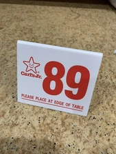 Classic Carl's Jr Table Tent Sign 89