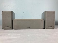 Sony SS-MSP2 (2) & SS-CNP2 Surround Speakers Silver Left Right Center *TESTED