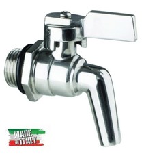 RUBINETTO ENOLOGICO A LEVA IN ACCIAIO INOX 3/4" PER FUSTO SERBATOIO OLIO VINO