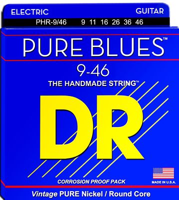 DR  PHR-9/46  Electric Guitar Strings 9-46 Pure Blues lite n heavy
