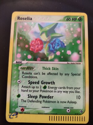 Roselia Holo EX Drache 9/97 | Pokemon Karte - Englisch | Leicht Bespielt