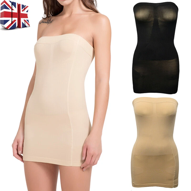 TUBE DRESS UNDERWEAR STRAPLESS BODY SHAPER SLIMMING SMOOTH FIRM CONTROL  WOMEN UK