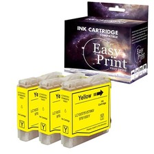 3PK LC51 LC-51 Ink Cartridge LC51Y for DCP-330C FAX-2580C Printer Yellow 