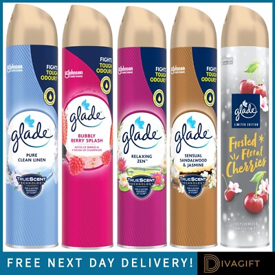 GLADE AEROSOL LUFTERFRISCHER VERSCHIEDENE DÜFTE AUSWÄHLEN BEKÄMPFEN HARTE GERÜCHE FRISCH 300ML