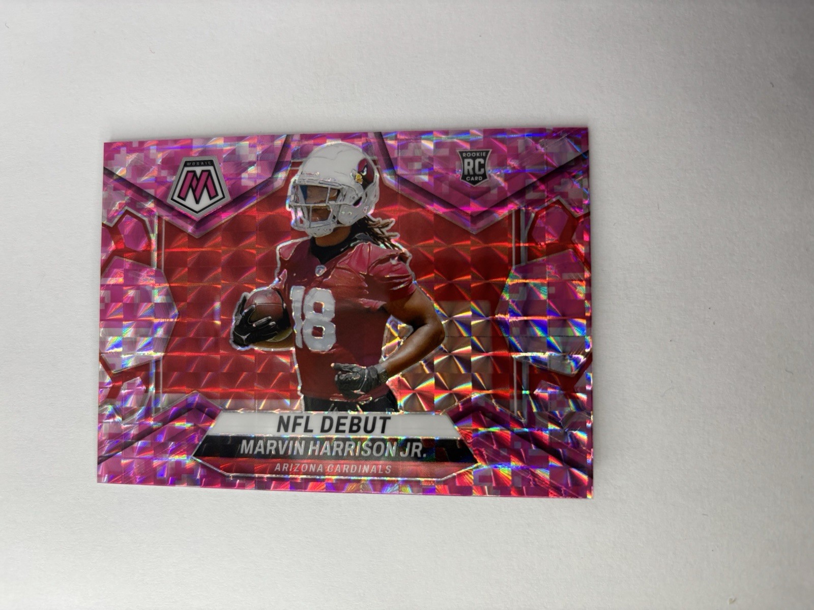 Marvin Harrison Jr. 2024 Mosaic Pink Camo NFL Debut Rookie #283 Cardinals SP