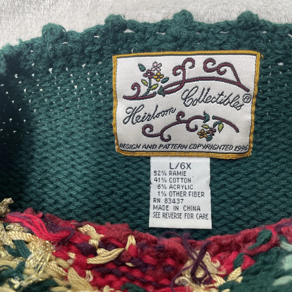 Suéter de Navidad de Colección Reliquia Coleccionables Niñas 6X Oso de Peluche Bordado Y2K Foto 2 de 4