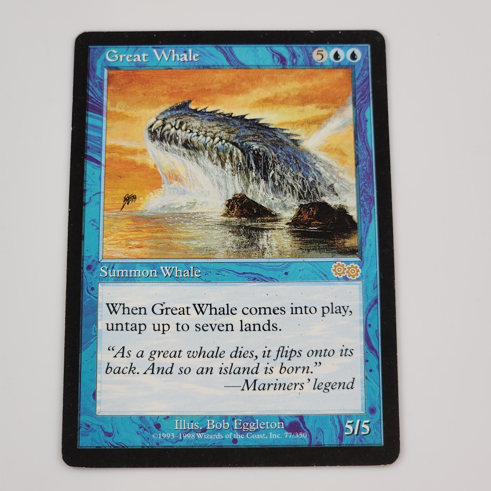 MTG Great Whale Urza's Saga MTG Regular Rare LP Reserve List Creature Card