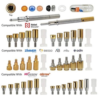 Dental Locator Attachment Abutment & Male Caps for Hiossen/Nobel/Zimmer/Bego/Mis