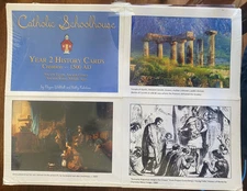 Catholic Schoolhouse History Cards Year II 2 Creation-1500 AD Memory Timeline