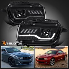 Black Fits 2010-2013 Chevy Camaro Switchback Led Drl Projector Headlights Lamps Black Fits 2010-2013 Chevy Camaro Switchback Led Drl Projector Headlights Lamps